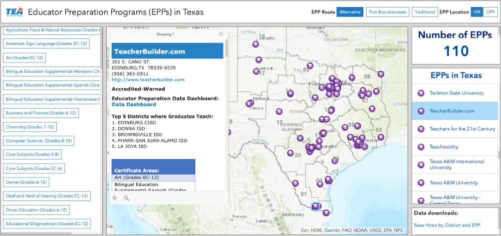 Programas alternativos de preparación de educadores (EPP) en Texas