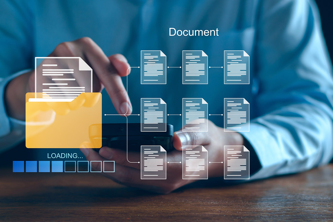 Man with a folder of documents on a table, exploring the possibility of teaching in Texas with a Virginia certification.